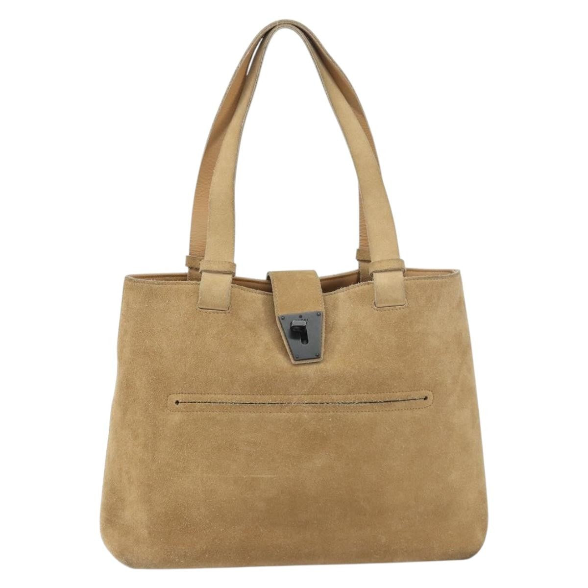 Gucci Vintage Handbag Suede, BEIGE, SUEDE, Handbag