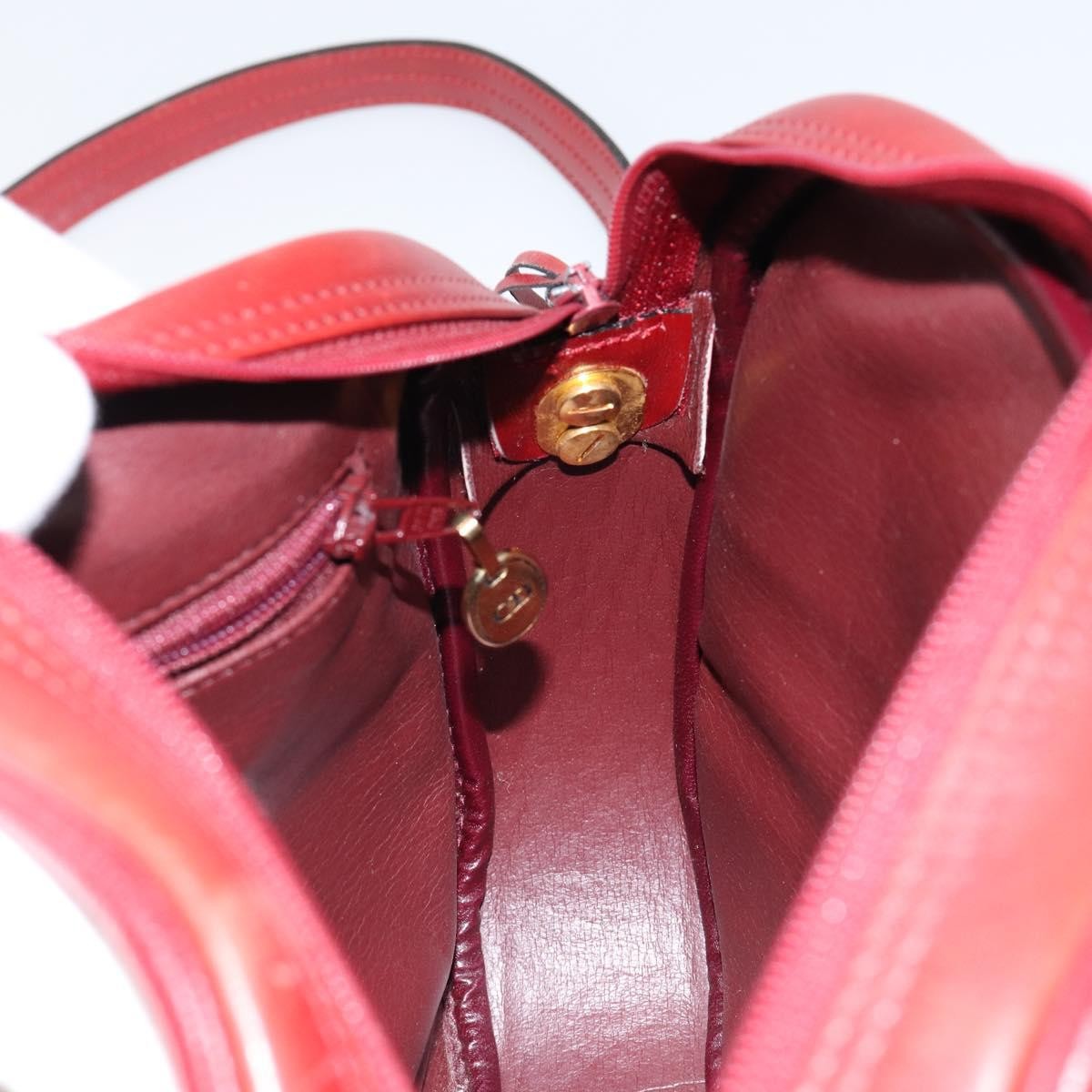Christian Dior Vintage Shoulder Bag Leather, RED, LEATHER, Shoulder bag