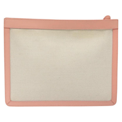 Balenciaga Navy Clutch Canvas with Leather, PINK, CANVAS, Clutche & pouche