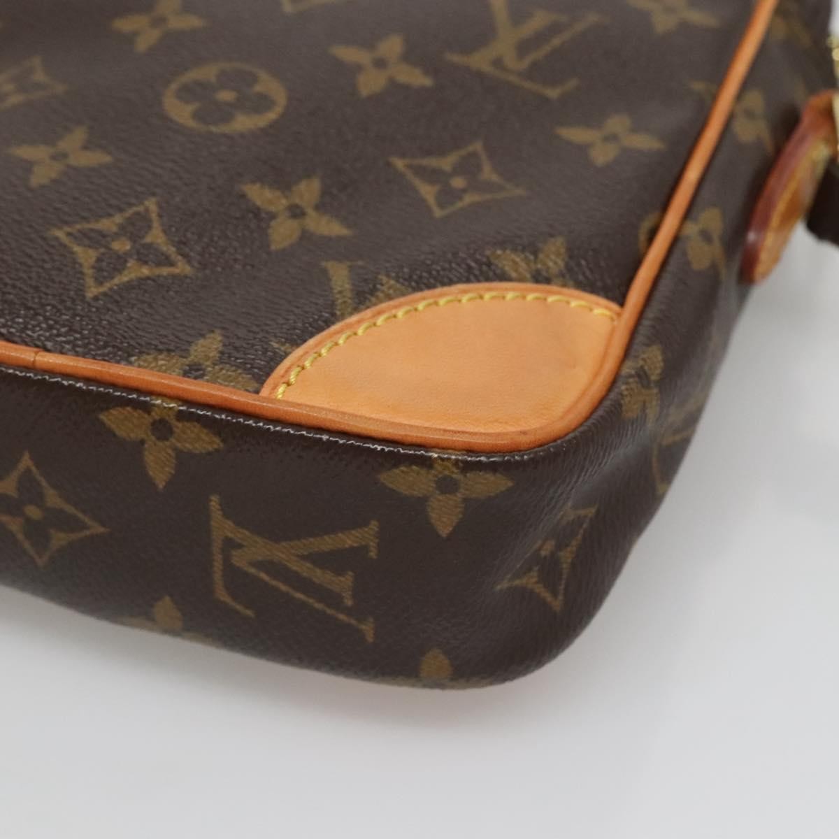 Louis Vuitton Danube 15 Crossbody Bag Monogram Canvas, BROWN, CANVAS, Crossbody bag