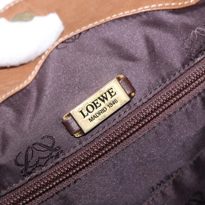 Loewe Anagram Tote Leather, BROWN, LEATHER, Tote bag