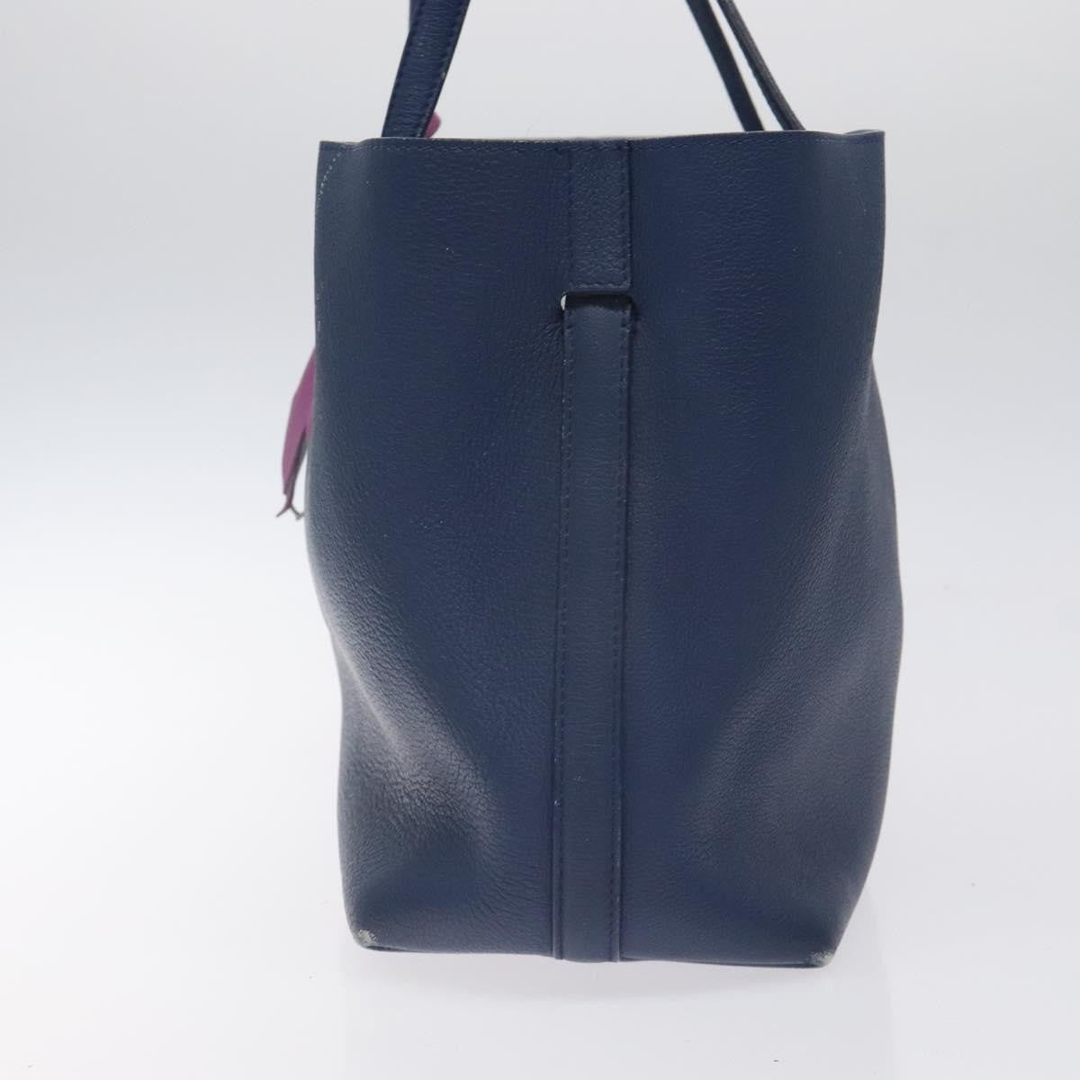 Christian Dior Blossom Handbag Leather, BLUE, LEATHER, Tote bag