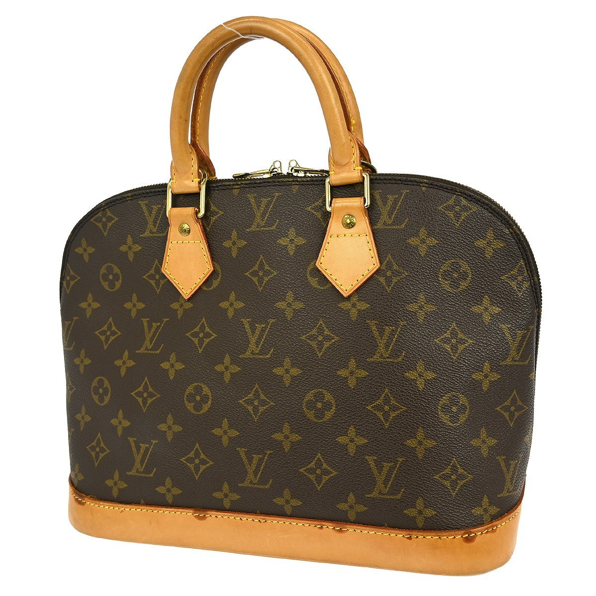 Louis Vuitton Alma Handbag Monogram Canvas, BROWN, CANVAS, Handbag