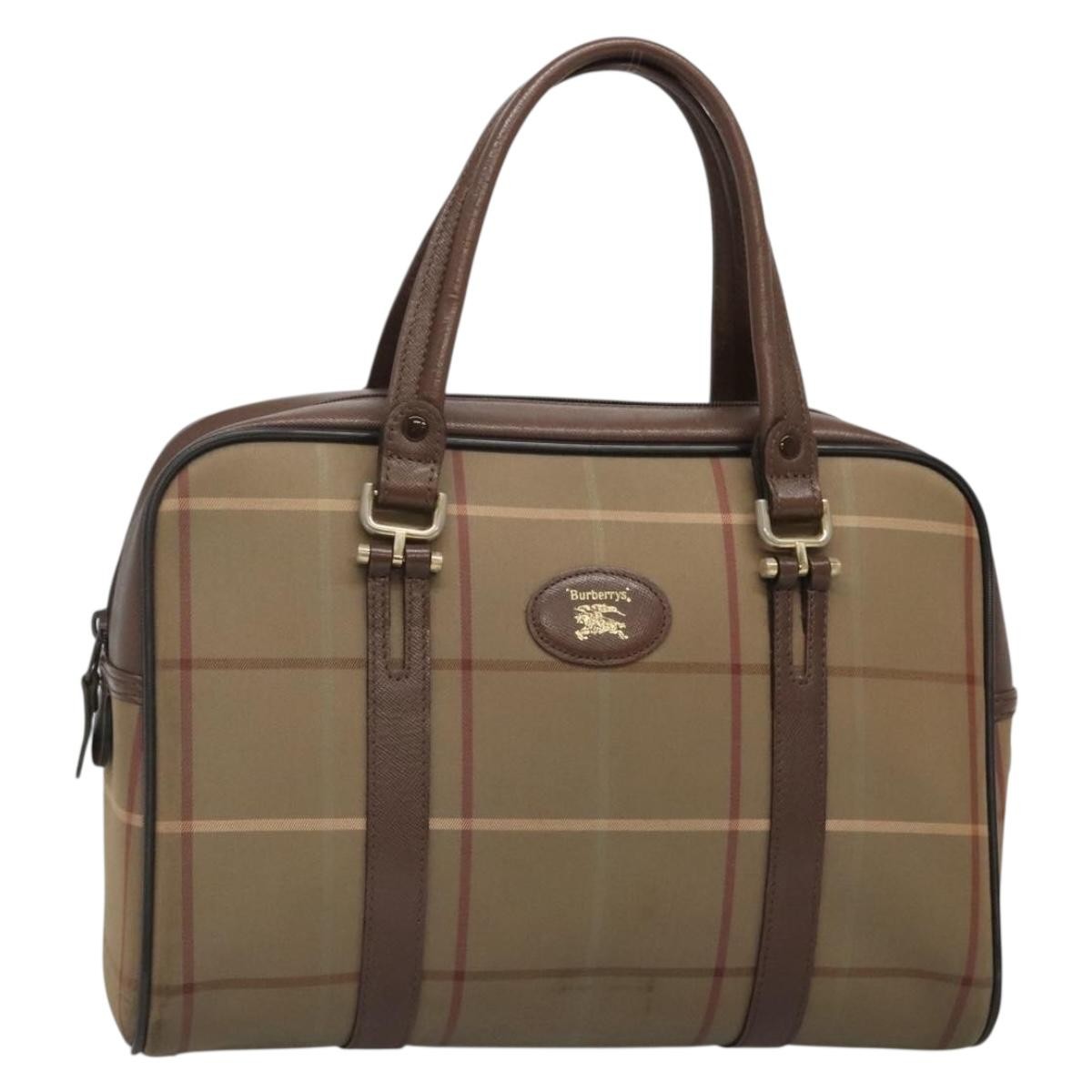 Burberry Nova Check Handbag Nova Check Canvas, BEIGE, CANVAS, Handbag