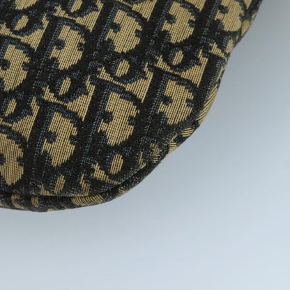 Christian Dior Vintage Trotter Shoulder Bag Canvas, NAVY, CANVAS, Shoulder bag