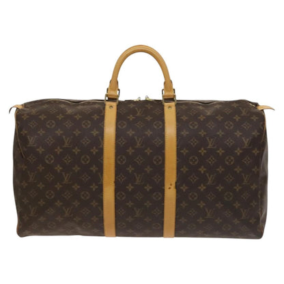 Louis Vuitton Keepall Bag Monogram Canvas, BROWN, CANVAS, Travel bag