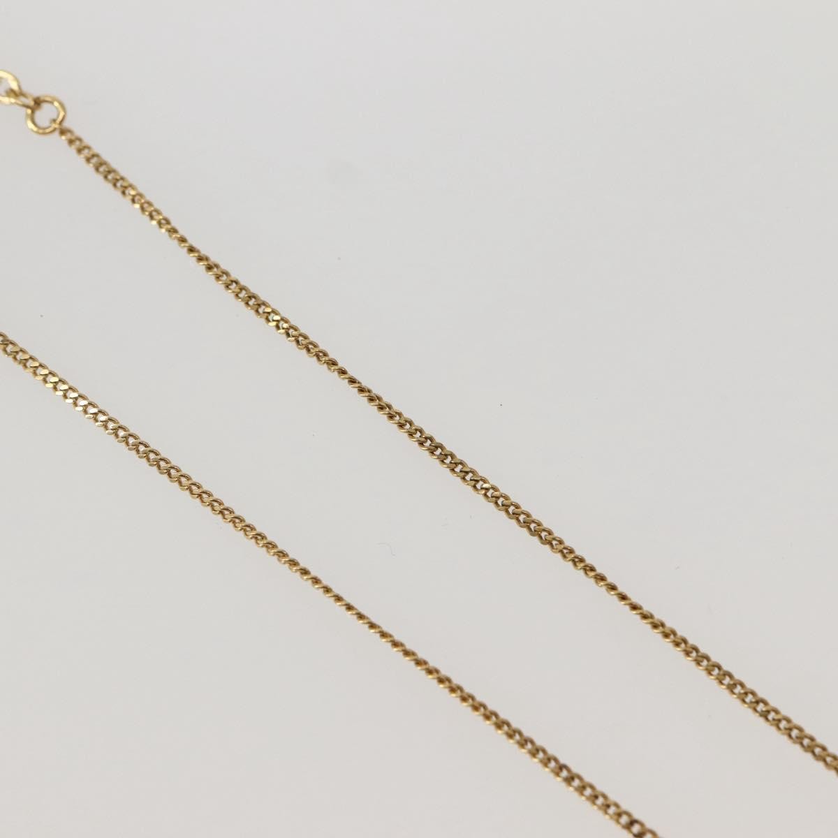 Christian Dior CD Pendant Necklace Metal and Crystals, GOLD, METAL, Necklace