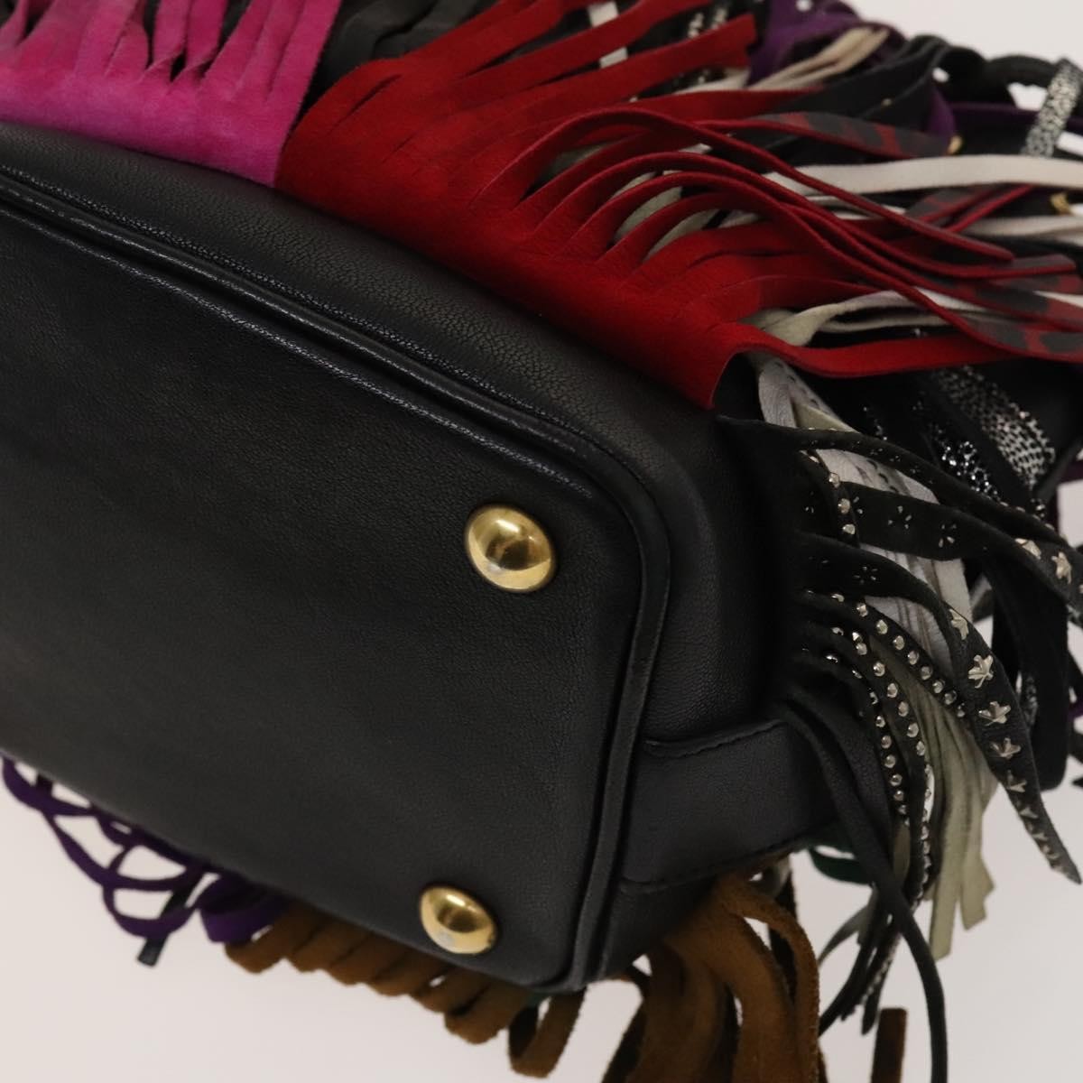 Saint Laurent Fringe Emmanuelle Bucket Bag Leather, MULTICOLOUR, LEATHER, Handbag