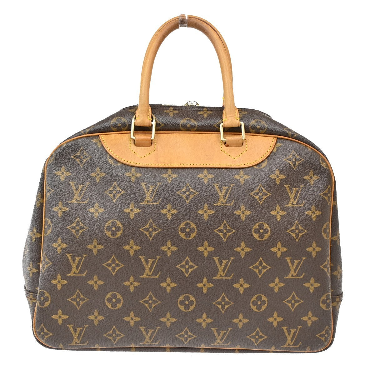 Louis Vuitton Deauville Handbag Monogram Canvas, BROWN, CANVAS, Handbag