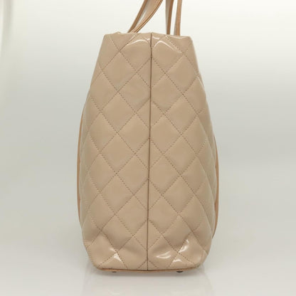 Chanel Quilted Boy Tote Quilted Aged Glazed Aged Calfskin, BEIGE, PATENT_LEATHER, Tote bag