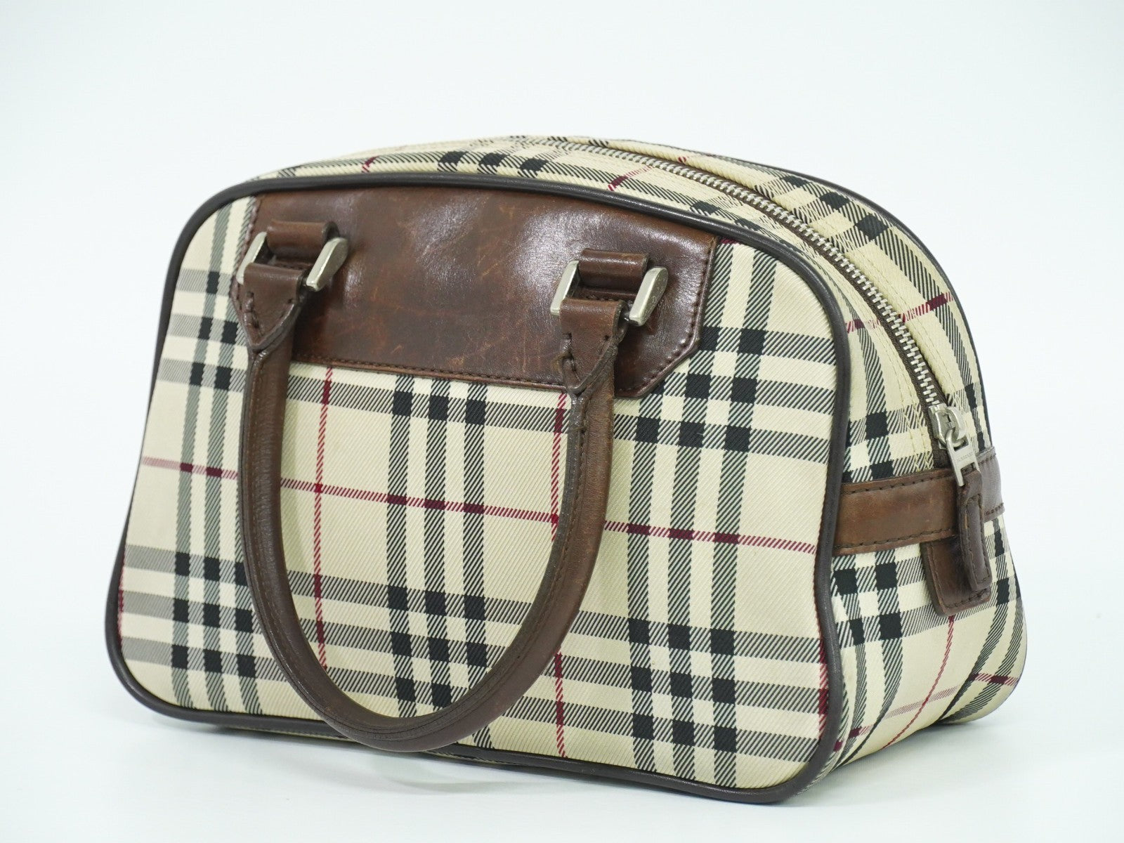 Burberry Nova Check Handbag Nova Check Canvas and leather, BEIGE, CANVAS, Handbag
