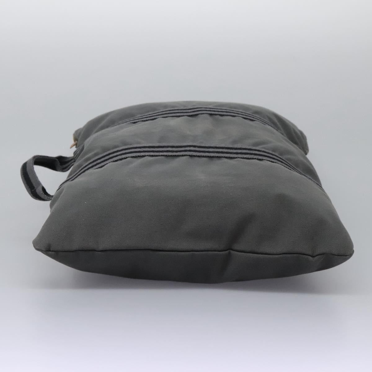 Hermes Fourre Tout Besace Messenger Bag Toile, GRAY, CANVAS, Crossbody bag