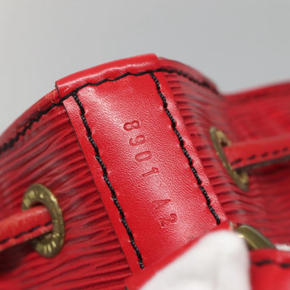 Louis Vuitton Bicolor Petit Noe Handbag Epi Leather, RED, LEATHER, Shoulder bag