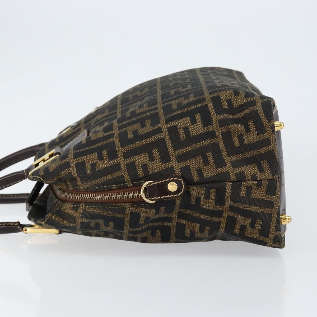 Fendi Vintage Convertible Satchel Zucca Canvas, BROWN, CANVAS, Handbag