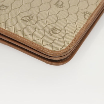 Christian Dior Vintage Honeycomb chain Canvas, BEIGE, CANVAS, Handbag