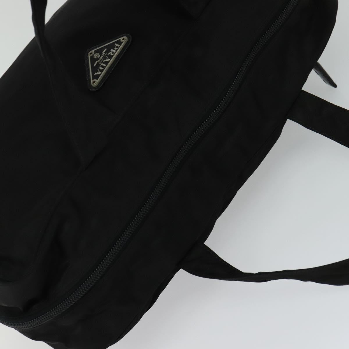 Prada Vintage Zip Handbag Tessuto, BLACK, NYLON, Handbag