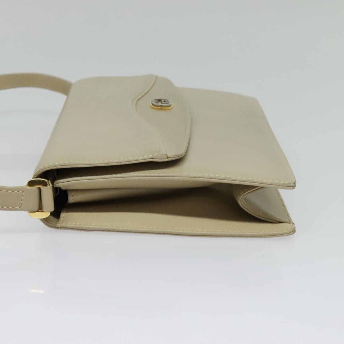 Gucci Vintage Interlocking G Flap Shoulder Bag Leather, BEIGE, LEATHER, Shoulder bag