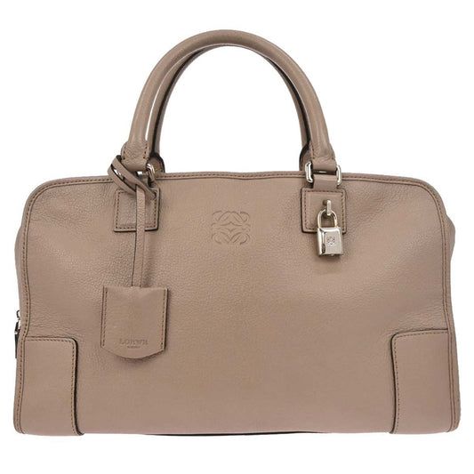 Loewe Amazona Bag Leather, Beige, Leather, Handbag