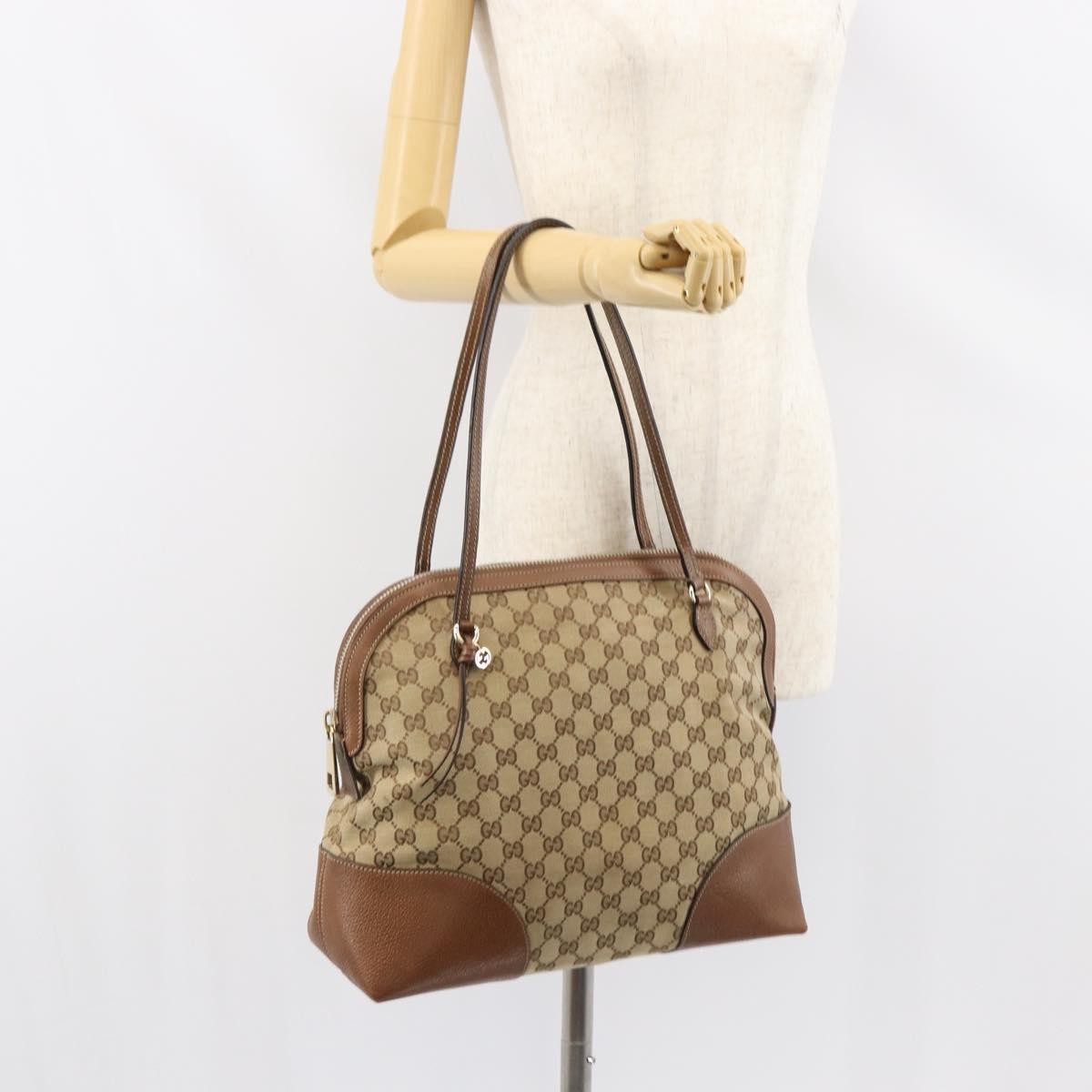Gucci Bree Dome Tote GG Canvas with Leather, BEIGE, CANVAS, Tote bag