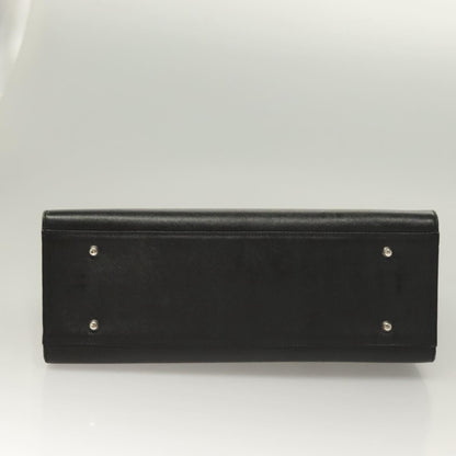 Burberry Vintage Handbag Leather, BLACK, LEATHER, Handbag