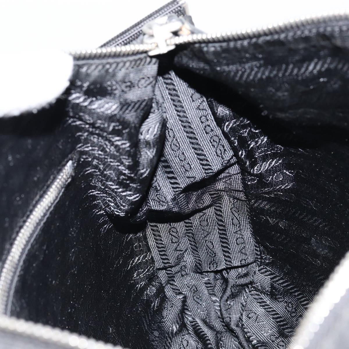 Prada Front Zip Messenger Bag Tessuto, BLACK, NYLON, Shoulder bag