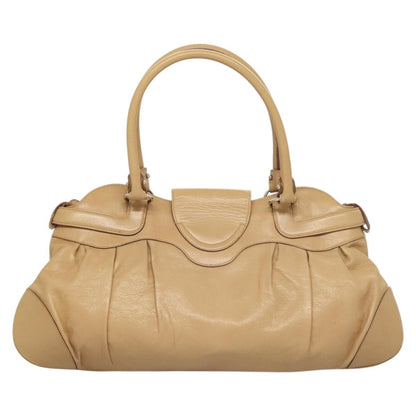Salvatore Ferragamo Marisa Satchel Leather, BEIGE, LEATHER, Handbag