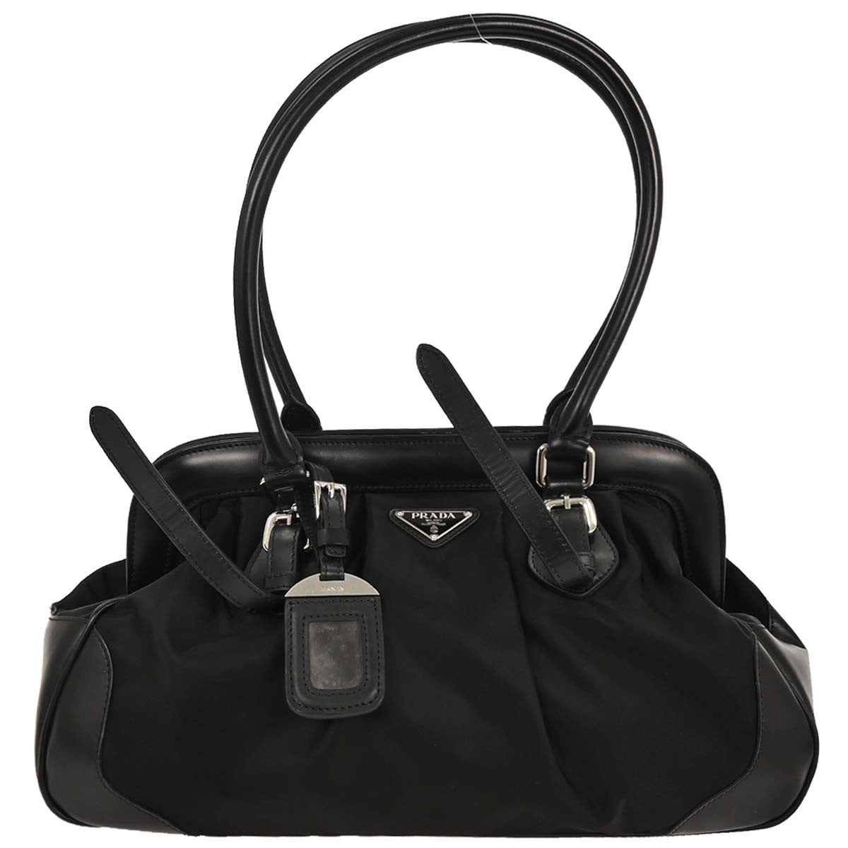 Prada Vintage Shoulder Bag Tessuto, BLACK, NYLON, Shoulder bag