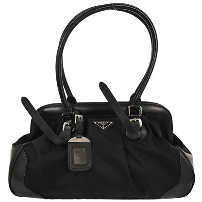 Prada Vintage Shoulder Bag Tessuto, BLACK, NYLON, Shoulder bag