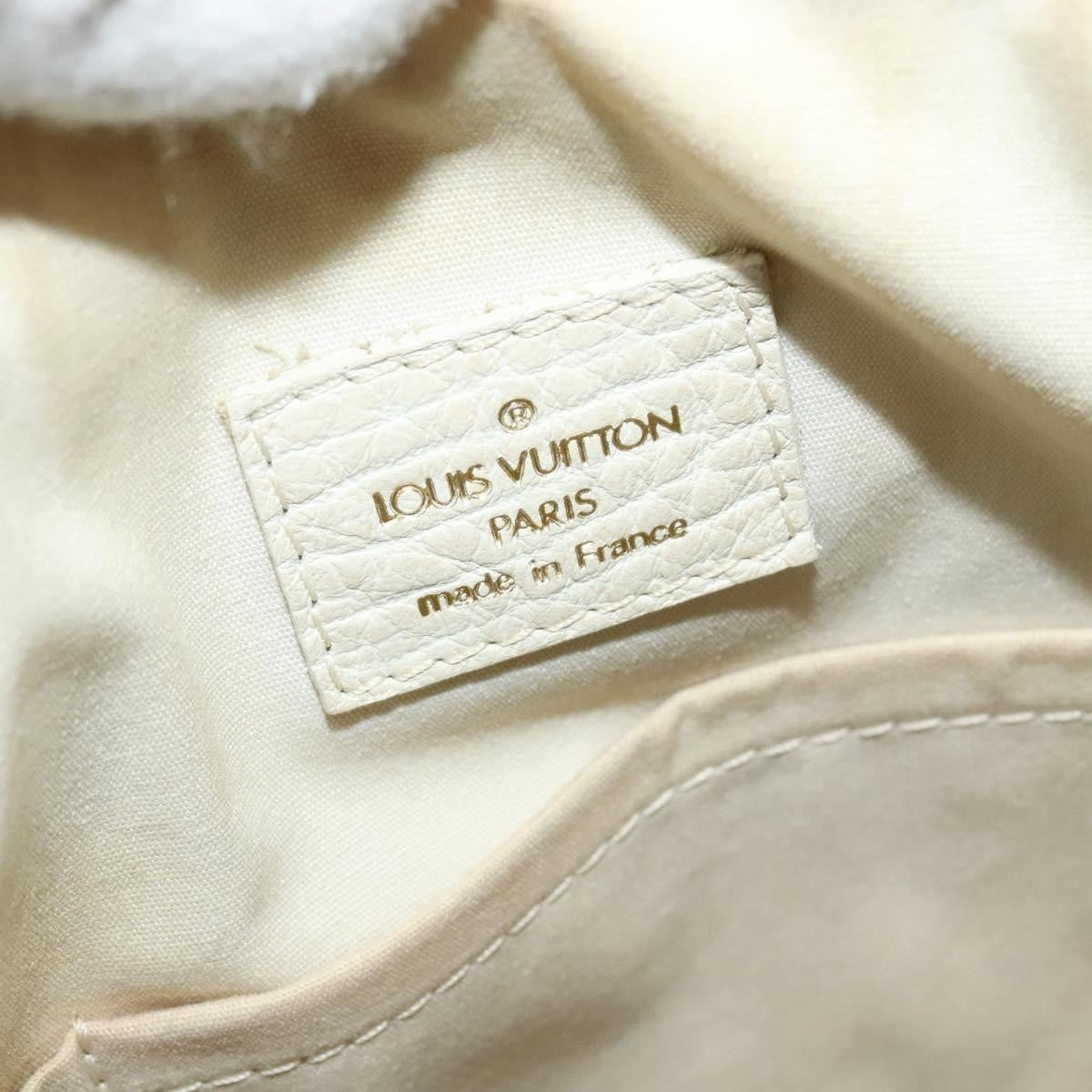 Louis Vuitton Marina Handbag Mini Lin Croisette, BEIGE, CANVAS, Handbag