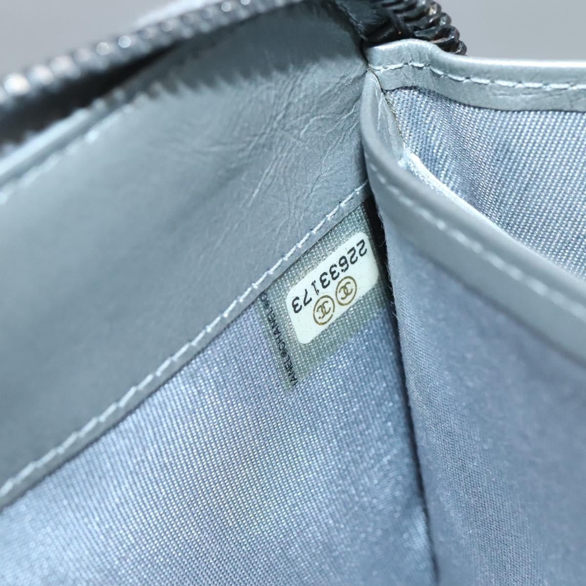 Chanel Boy Zip Jacket Wallet Quilted Calfskin, SILVER, LEATHER, Wallets