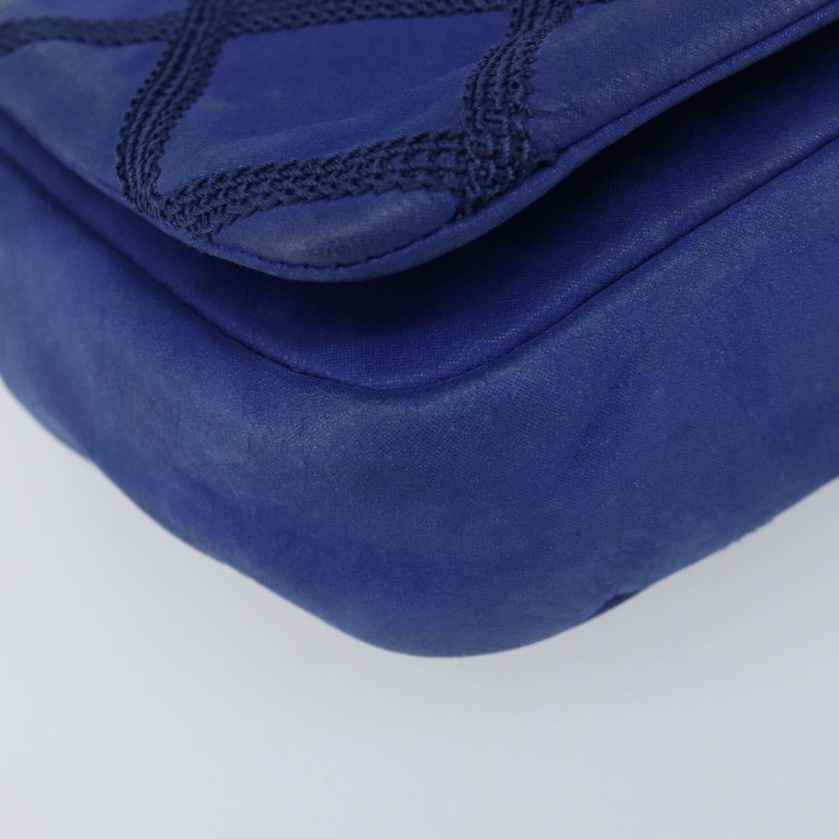 Chanel Diamond Stitch Chain Flap Bag Quilted Iridescent Calfskin, BLUE, LEATHER, Shoulder bag