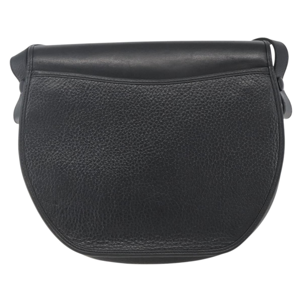 Christian Dior Vintage CD Flap Shoulder Bag Leather, BLACK, LEATHER, Shoulder bag