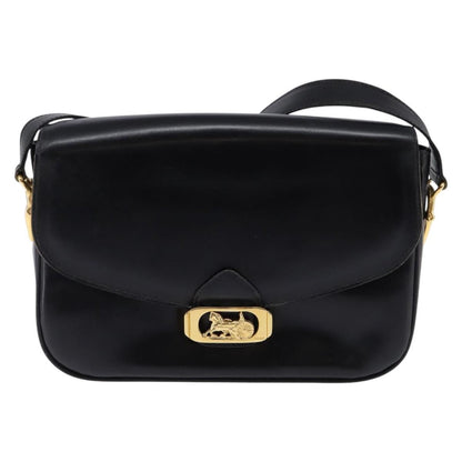 Celine Horse Carriage Shoulder bag Leather, BLACK, LEATHER, Shoulder bag