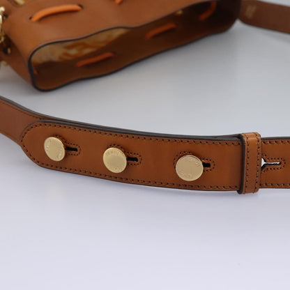 Fendi FF Logo Mon Tresor Bucket Bag Canvas, ORANGE, CANVAS, Shoulder bag