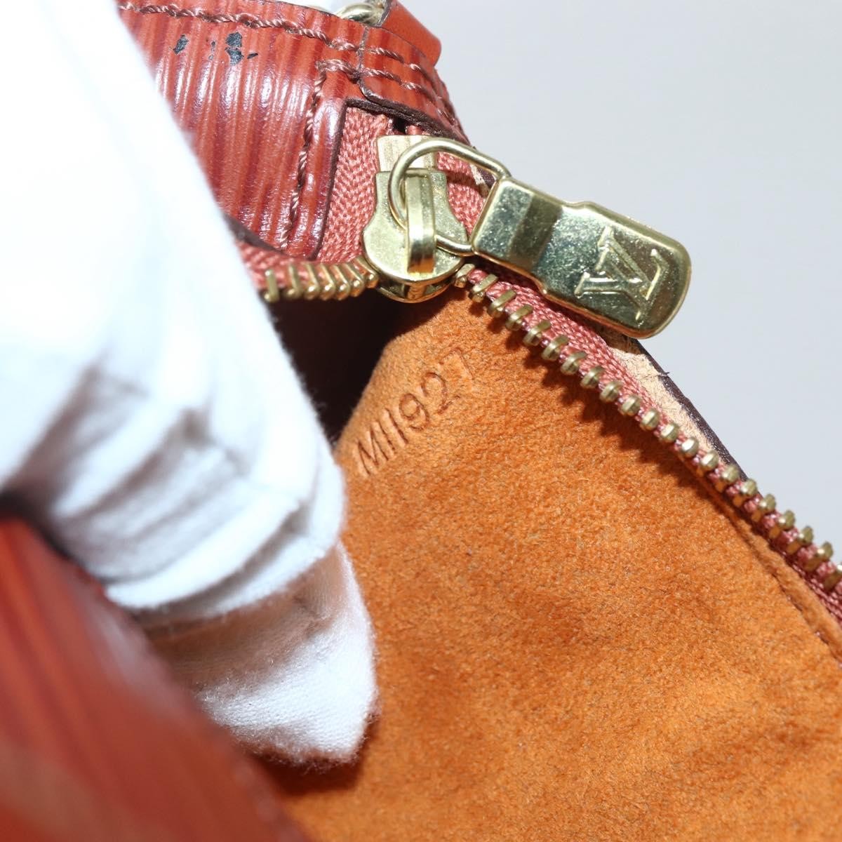 Louis Vuitton Soufflot Pochette Epi Leather, BROWN, LEATHER, Clutche & pouche