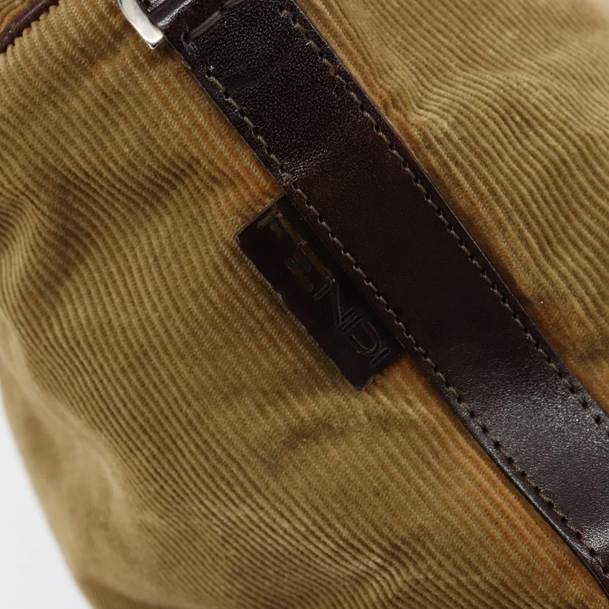 Fendi Vintage Top Handle Bag Velvet, BEIGE, VELVET, Handbag