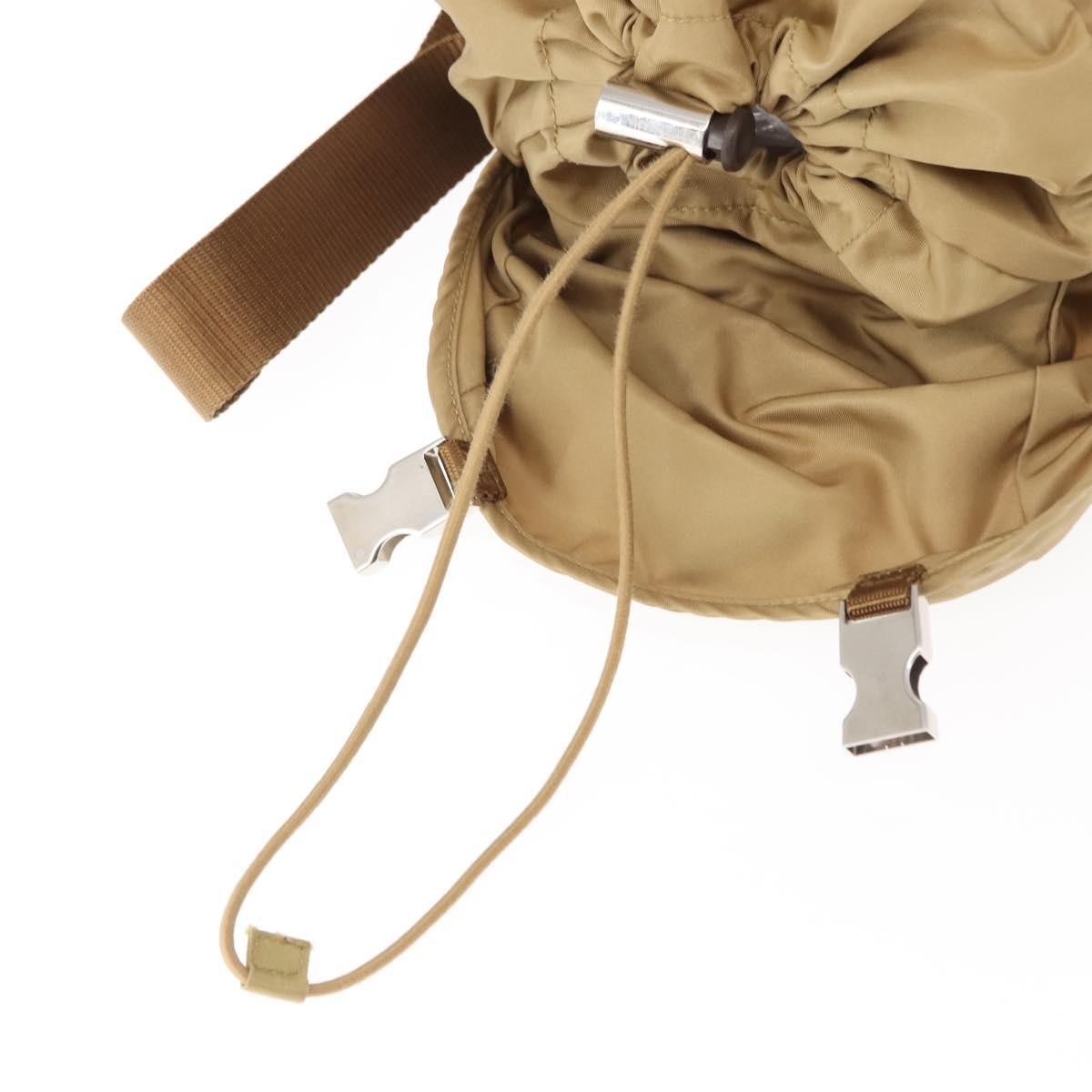 Prada Double Pocket Buckle Backpack Tessuto, BEIGE, NYLON, Backpack