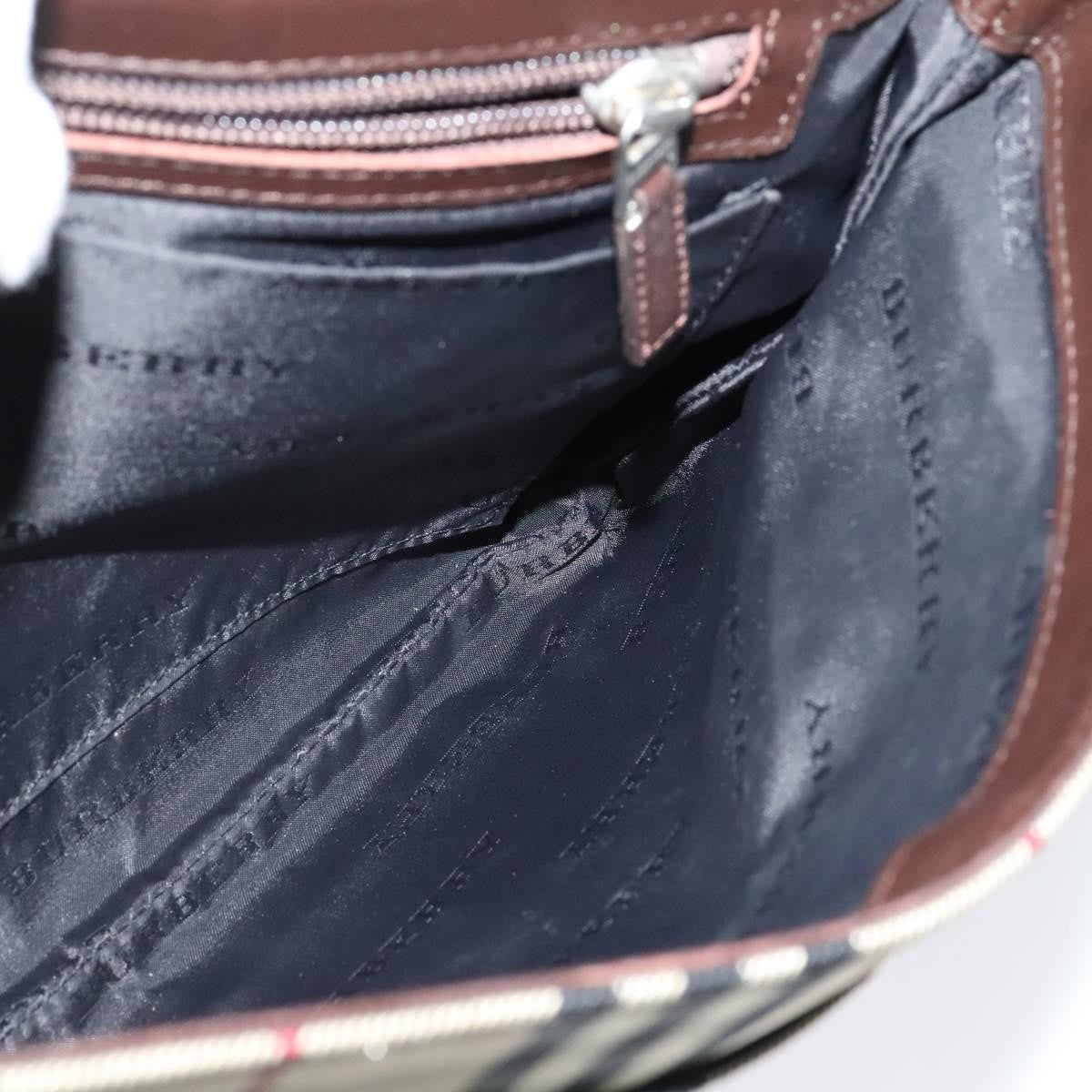 Burberry Vintage Flap Crossbody Bag Haymarket Canvas, BEIGE, NYLON, Shoulder bag