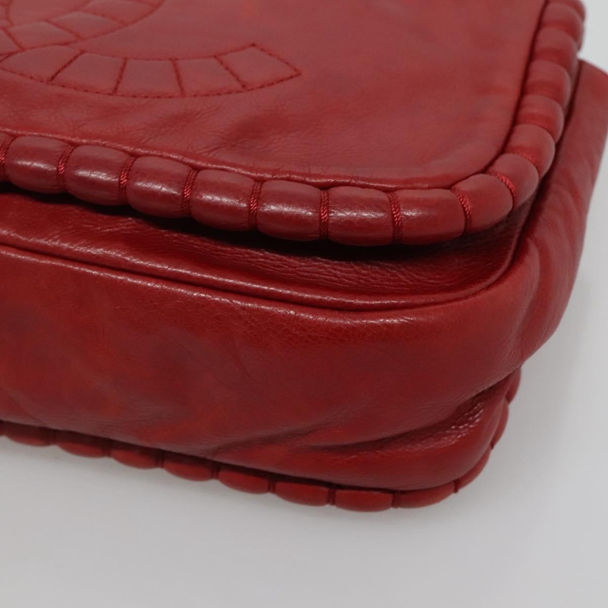 Chanel Timeless CC Flap Bag Leather, RED, LEATHER, Shoulder bag