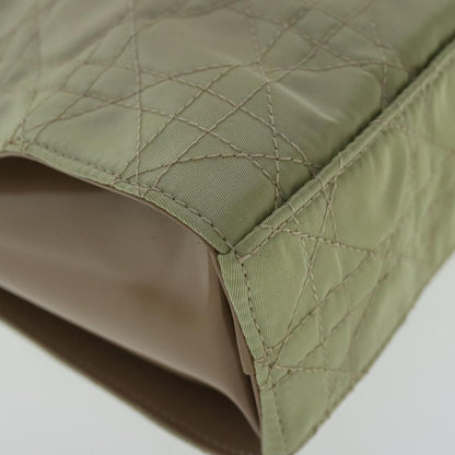 Christian Dior Vintage Tote Cannage Quilt Nylon, BEIGE, NYLON, Tote bag