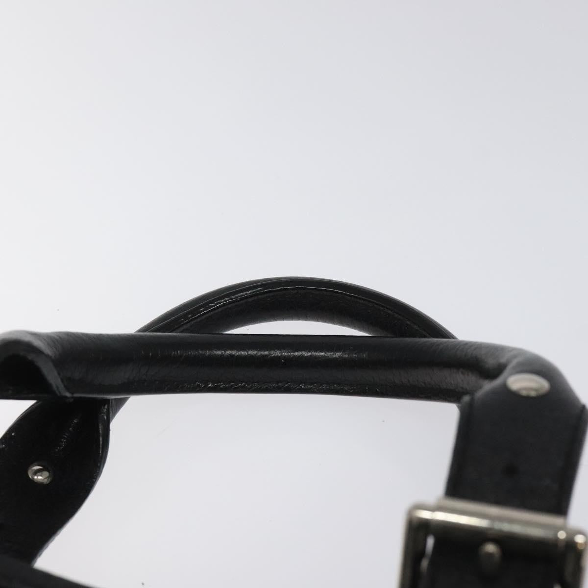 Burberry Vintage Handbag Leather, BLACK, LEATHER, Handbag