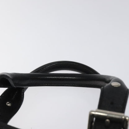 Burberry Vintage Handbag Leather, BLACK, LEATHER, Handbag