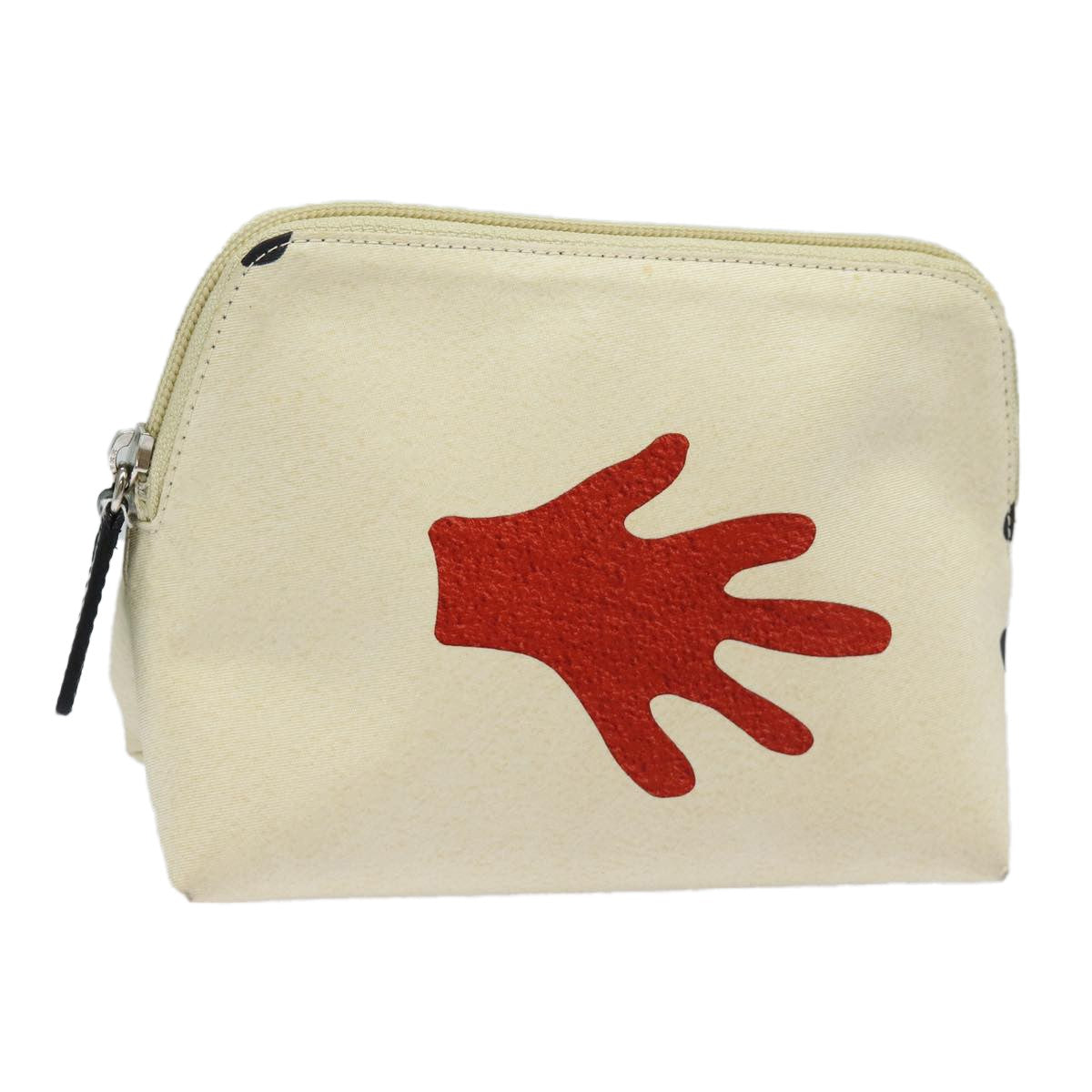 Bvlgari Pouch Leather, RED, CANVAS, Clutche & pouche
