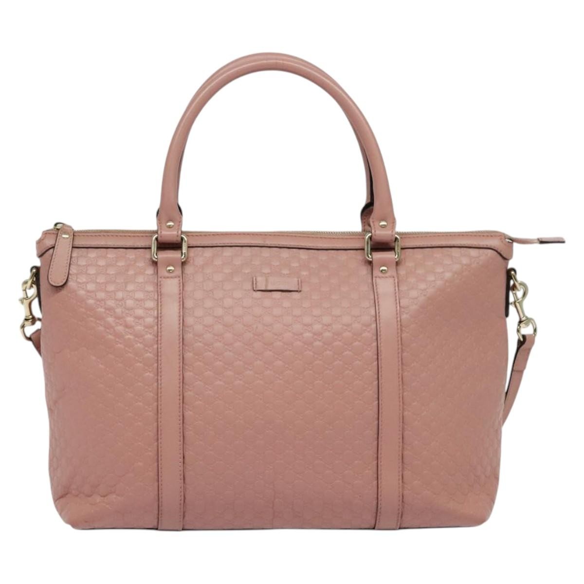 Gucci Margaux Tote (Outlet) Microguccissima Leather, PINK, LEATHER, Tote bag