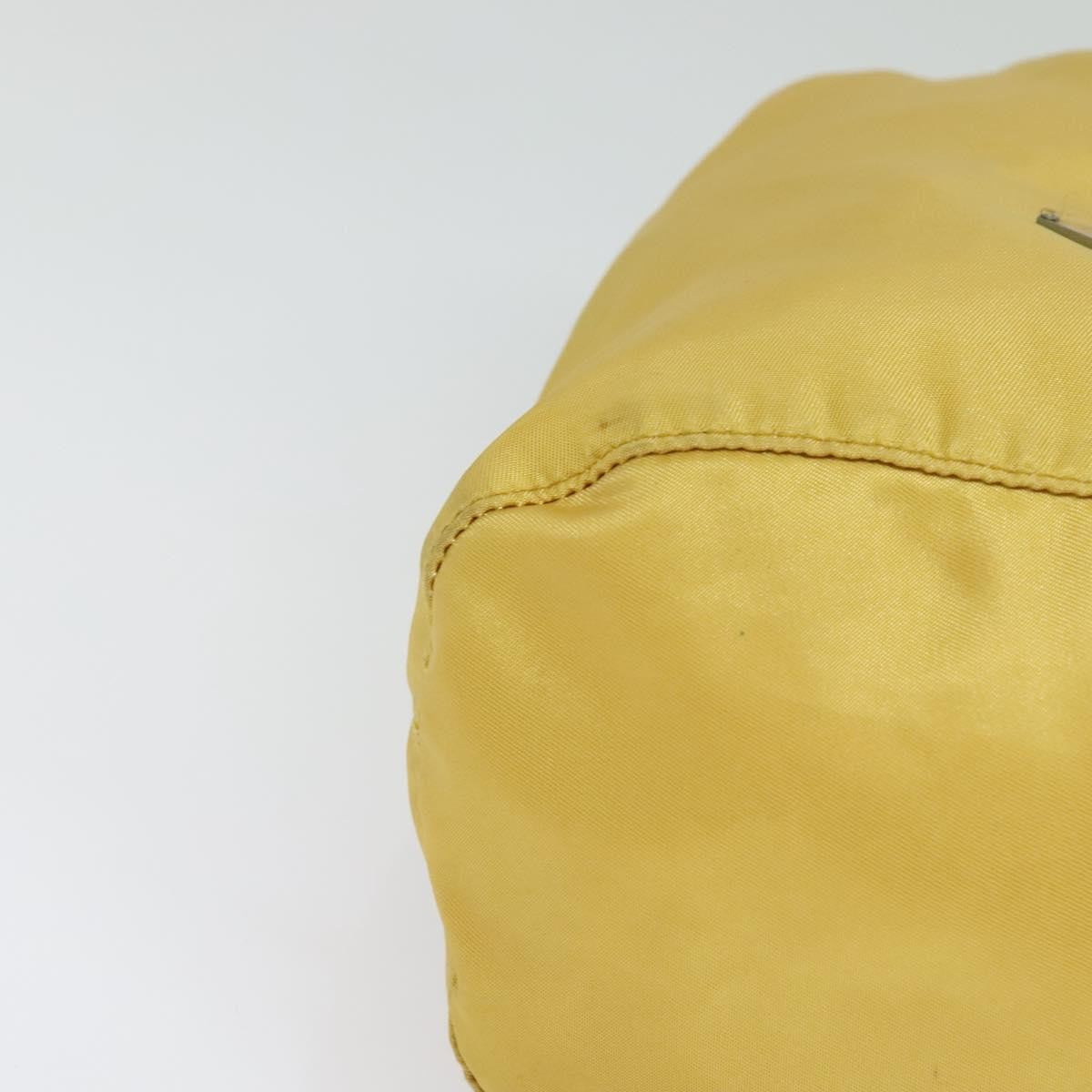Prada Drawstring Wristlet Bucket Bag Tessuto, YELLOW, NYLON, Clutche & pouche