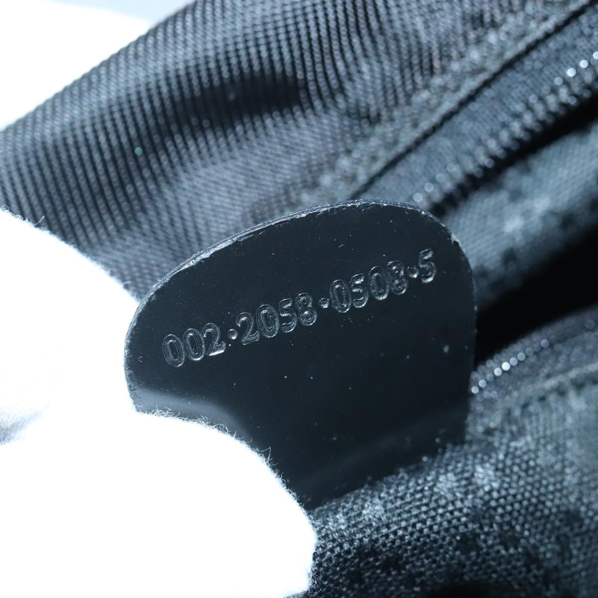 Gucci Bamboo Zip Pouch Nylon & Leather, BLACK, NYLON, Clutche & pouche