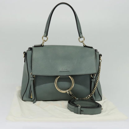 Chloe Faye Day Bag Leather, GREEN, LEATHER, Handbag