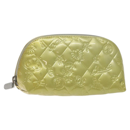 Chanel Vintage Clutch Pleated Leather, GOLD, PATENT_LEATHER, Clutche & pouche