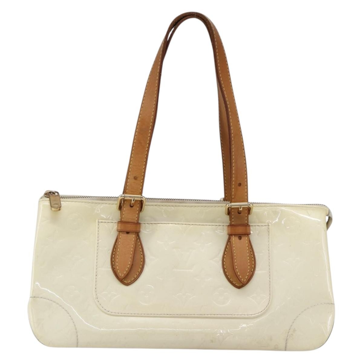 Louis Vuitton Rosewood Avenue Handbag Monogram Vernis, BEIGE, PATENT_LEATHER, Handbag