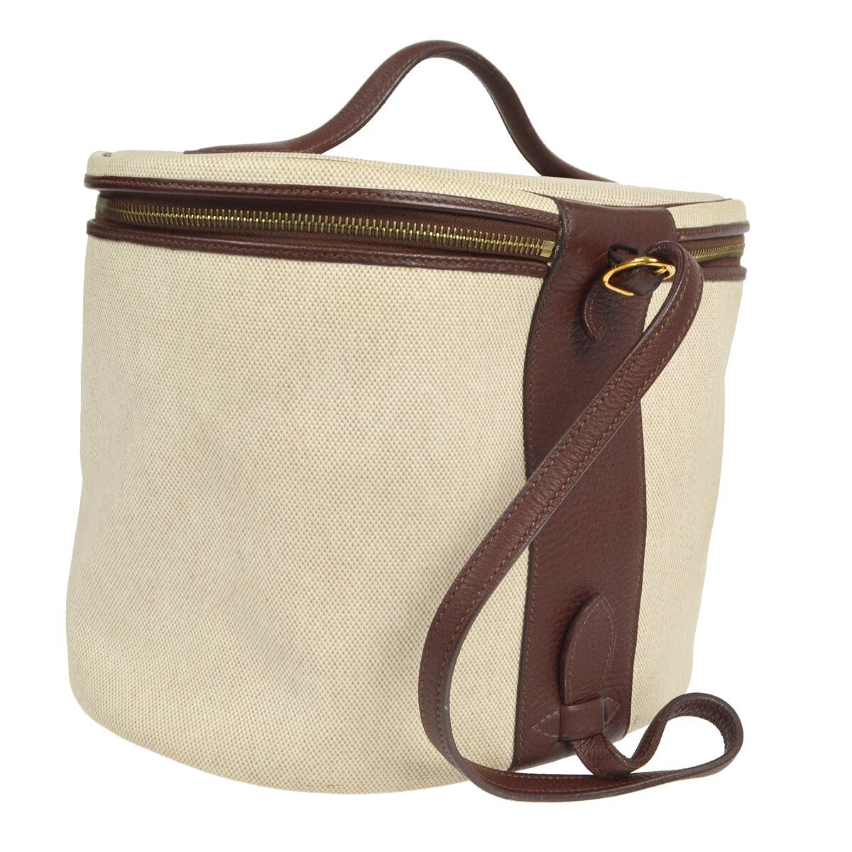 Hermes Vintage Clutch Canvas, BEIGE, CANVAS, Clutche & pouche